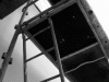 Figure 42 - Access via interior ladder and
trapdoor; the ladder is fixed to the crossbar and cannot be folded
down
