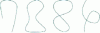 Figure 17 - Examples of basic plane curves: open
and simple curve, closed and simple curve, closed and nonsimple curve,
open and nonsimple curve (from left to right)