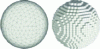 Figure 24 - Discretization of a sphere using tetrahedral elements (left) and hexahedral elements (right)