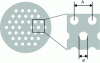 Figure 12 - Cross-section of a microstructured optical fiber (d: diameter of holes –  Λ: distance between 2 holes)