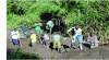Figure 5 - Artisanal mining of coltan (columbite-tantalite) in the rainforest (Report by the Netherlands' Institute for Environmental Safety (IES), May 2008 [16])