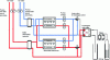 Figure 11 - Hydraulic diagram of a geothermal heat pump: case of predominant cooling demand (hot discharge at the borehole) (adapted from [4])