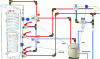 Figure 4 - Schematic diagram of a geothermal heat pump system using a 3-way valve controlled by a hot/cold thermostat (adapted from [3])