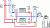 Figure 9 - Hydraulic diagram of a geothermal heat pump: case of predominantly heating demand and partial discharge of cooling into the borehole (adapted from [4])
