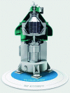 Figure 25 - Schematic cross-section of bowl above and electric motor below (copyright GEA Westfalia)