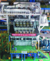 Figure 43 - SCR system – HP (above engine) [6] (copyright WinGD)