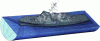 Figure 7 - Numerical calculation model for analyzing the impact behavior of a complete ship (Whole Ship Shock Analysis) [7]
