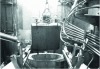 Figure 20 - Melting pot remotely removed from heating furnace (Workshop R7)