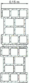 Figure 2 - Very special installation of joint-breaking bricks