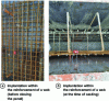 Figure 8 - Photos showing the installation of temperature sensors, short-range wireless sensors (Hilti Concrete Sensor HCS-T1) (Credit: Hilti)