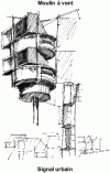Figure 31 - System combining three wind turbines in a suburban area