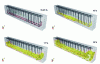 Figure 17 - Damage mapping (threshold at 0.99) for different states of corrosion of lower reinforcement (15.25; 16; 17 and 18%) – approach M3