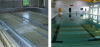 Figure 22 - Refurbishment of a swimming pool with a stainless steel pool installed on top of an existing pool (DR photos)