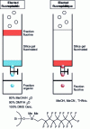 Figure 1 - Separation of non-fluorinated and fluorinated compounds by elution on fluorosilica (adapted from reference [9])