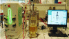 Figure 16 - Laboratory fermentation system (fermentation tank + control unit for adjusting fermentation parameters)