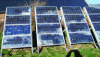 Figure 1 - Salt deposit on solar panels in coastal climate (photo: Daniel Lincot)
[Color figure can be viewed at wileyonlinelibrary.com]