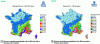Figure 8 - 24-hour precipitation totals for 100-year and 50-year return periods