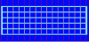 Figure 13 - Schematic representation of an R2D (in blue) covered by a grid of straight conductors (in red). Here, M = 6 and N = 15