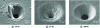 Figure 18 - Example of microholes drilled in Invar material using laser pulses of different durations (figure taken from [21])