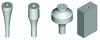Figure 8 - The shape of the sonotrode amplifies or reduces the vibration (from left to right: from strong to weak).
