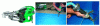 Figure 14 - Example of extruder and application on the floor and in a tank (right)