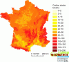Figure 5 - Organic carbon stocks in France in the
top 0–30 cm of soil (from Mulder et al., 2016)