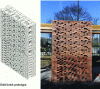 Figure 6 - Biodiversity wall prototype in solid brick (diagram and photo, 2021)