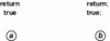 Figure 1 - Example of misinterpretation related
to writing on two lines (a) or correct writing (b)