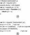 Figure 32 - Module import useful (a) and use with Node.js