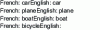 Figure 7 - Example of a translation request from French to English, with three examples included. The model must predict the word that follows the last occurrence of "English: "