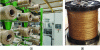 Figure 10 - Impregnation of flax fiber ribbons with Y-Preg and the final product on a spool