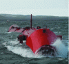 Figure 9 - Pelamis being tested at the European Marine Energy Center (EMEC) (source: Pelamis Wave Power)