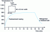 Figure 29 - Heating and cooling curves for a complex 90MnCrV8 steel part treated in a fluidized bed.