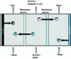 Figure 22 - Two-membrane, three-compartment electrolysis