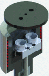 Figure 22 - Furnace and measuring head of a differential scanning calorimetry (DSC) device (courtesy of Setaram)