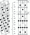 Figure 2 - Layered crystal structure of tetradymite showing alternating quintuplets (M = Te or Se and X = Bi or Sb). The chemical bonds between quintuplets are van der Waals (vdW) bonds. The weakness of these bonds is responsible for the high cleavability of the crystals.