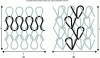 Figure 6 - Pick-up stitch knitting (left); cast-on stitch knitting (right) [N 4 610]