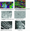 Figure 5 - Various complex microstructures. TEM images