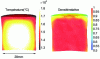 Figure 16 - Simulation of a part sintered by direct microwave heating [N 4 808] (this purely microwave heating method, without external heating, is particularly unstable; it promotes the formation of hot spots, distortions, and cracks)
