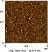 Figure 7 - AFM image of a 400 nm B4C deposit on Si (100) at −400 V self-polarization voltage