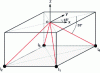 Figure 13 - Square-based pyramid arrangement of the four interferometers (I1, I2, I3 and I4). The tip is located at the origin (O) of the XYZ coordinate system.