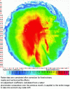 Figure 16 -  Hydrological accumulation from December 1, 2004, to December 3, 2004, Nîmes radar (512 × 512 km2, 1 km2 resolution (Credit: Météo-France))