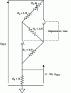 Figure 11 - 1:10 resistive divider based on the Hamon resistor principle in operational configuration: schematic diagram (Credit: Fluke)
