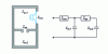 Figure 24 - Principle and equivalent diagram of the coupled-load enclosure