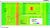 Figure 6 - Example of time/frequency display of impulsive signals with frequency hopping and continuous signals