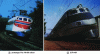 Figure 2 - The prototype Fiat Y0160 railcar and
the ETR 401 trainset, the first used in commercial service with Italian
Railways