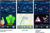Figure 21 - Examples of information provided during the journey (illustrations from the European ecoDriver project)