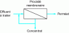 Figure 9 - Simplified diagram of the pressure gradient membrane process